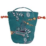 Slytherin Pattern Drawstring Bucket Bag