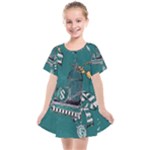 Slytherin Pattern Kids  Smock Dress