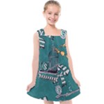 Slytherin Pattern Kids  Cross Back Dress