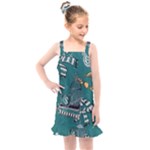 Slytherin Pattern Kids  Overall Dress