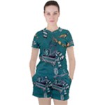 Slytherin Pattern Women s Tee and Shorts Set