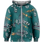 Slytherin Pattern Kids  Zipper Hoodie Without Drawstring