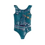 Slytherin Pattern Kids  Frill Swimsuit