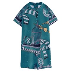 Kids  Boyleg Half Suit Swimwear 