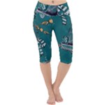 Slytherin Pattern Lightweight Velour Cropped Yoga Leggings