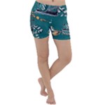 Slytherin Pattern Lightweight Velour Yoga Shorts