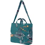 Slytherin Pattern Square Shoulder Tote Bag
