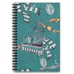 Slytherin Pattern 5.5  x 8.5  Notebook