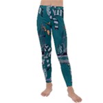 Slytherin Pattern Kids  Lightweight Velour Leggings