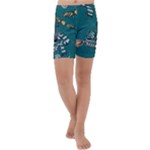 Slytherin Pattern Kids  Lightweight Velour Capri Yoga Leggings