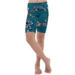 Slytherin Pattern Kids  Lightweight Velour Cropped Yoga Leggings