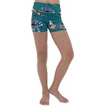 Slytherin Pattern Kids  Lightweight Velour Yoga Shorts