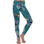 Slytherin Pattern Kids  Lightweight Velour Classic Yoga Leggings