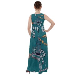 Empire Waist Velour Maxi Dress 