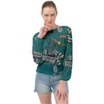 Slytherin Pattern Banded Bottom Chiffon Top