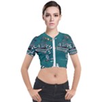 Slytherin Pattern Short Sleeve Cropped Jacket