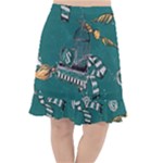 Slytherin Pattern Fishtail Chiffon Skirt