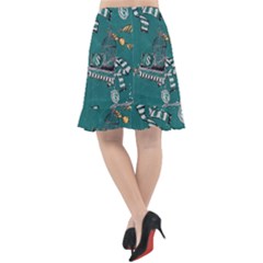 Fishtail Chiffon Skirt 