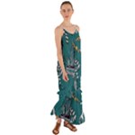 Slytherin Pattern Cami Maxi Ruffle Chiffon Dress