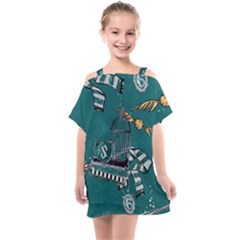 Kids  One Piece Chiffon Dress 