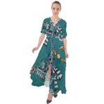 Slytherin Pattern Waist Tie Boho Maxi Dress