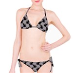 Black Cats On Gray Classic Bikini Set