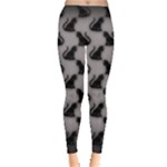 Black Cats On Gray Leggings 