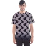 Black Cats On Gray Men s Sports Mesh Tee