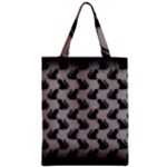 Black Cats On Gray Zipper Classic Tote Bag