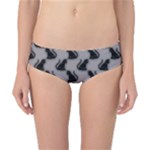 Black Cats On Gray Classic Bikini Bottoms