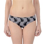 Black Cats On Gray Hipster Bikini Bottoms