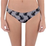 Black Cats On Gray Reversible Hipster Bikini Bottoms