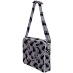 Black Cats On Gray Cross Body Office Bag