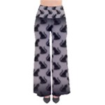 Black Cats On Gray So Vintage Palazzo Pants