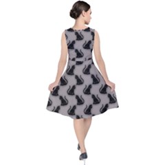 V-Neck Midi Sleeveless Dress  