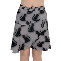 Chiffon Wrap Front Skirt 