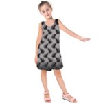 Black Cats On Gray Kids  Sleeveless Dress