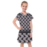 Black Cats On Gray Kids  Drop Waist Dress