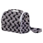 Black Cats On Gray Satchel Shoulder Bag