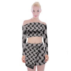 Off Shoulder Top with Mini Skirt Set 