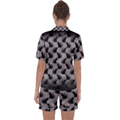 Satin Short Sleeve Pajamas Set 