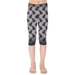 Black Cats On Gray Kids  Capri Leggings 