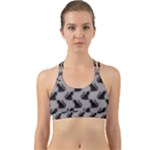 Black Cats On Gray Back Web Sports Bra