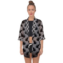 Open Front Chiffon Kimono 