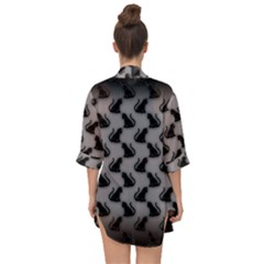 Open Front Chiffon Kimono 