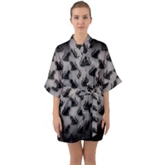 Half Sleeve Satin Kimono  