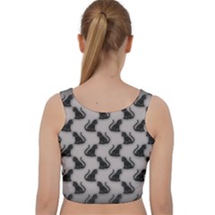Velvet Racer Back Crop Top 