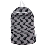 Black Cats On Gray Foldable Lightweight Backpack