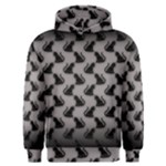 Black Cats On Gray Men s Overhead Hoodie