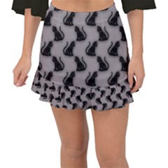 Fishtail Mini Chiffon Skirt 